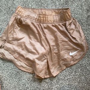 Metallic shiny running shorts